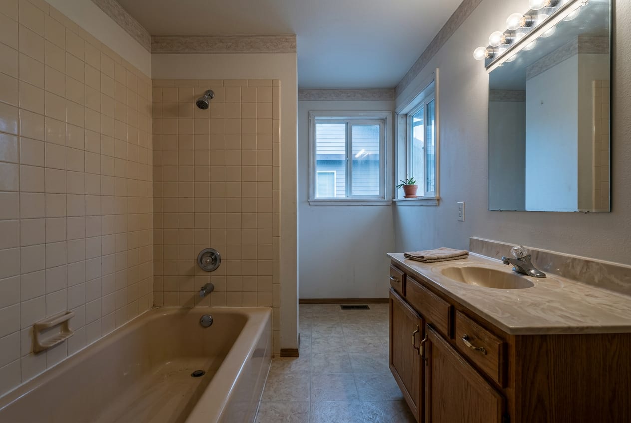 Cruz Bathroom Remodeling Inc, bathroom remodeling in Lynnwood, before the renovation